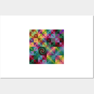 Fractal patchwork Posters and Art